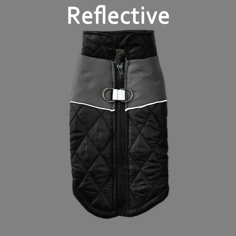Fleece Warm Dog Clothes For Small Medium Dogs Cats Winter Elasticity Windproof With D-ring Puppy Jacket Chihuahua Pet Costume