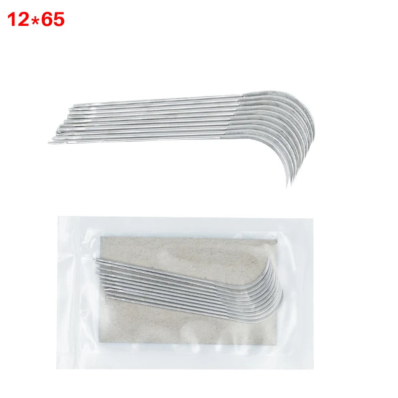 10 Pcs Suture Needles for Veterinary Surgery Stainless Steel Surgical Sutures Curved Needles Pigs Sheep Poultry Livestock Tools