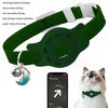 Fashion Airtag Pet Collar Adjustable Elastic Nylon Puppy Cat Collar with Bell Anti-lost GPS Tracker Case（No tracker included）