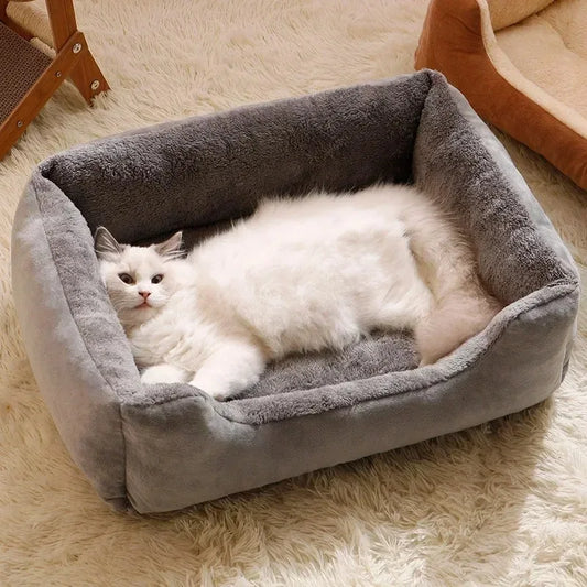 Bed for Cats Pet Products Cushions Kitten Winter Accessories Dog All Houses Supplies Things Accessory Habitats Basket House Beds - Play Paws Toys