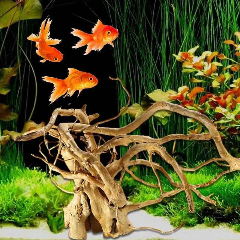 Tree Trunk Micro Landscape Reptile Cylinder Fish Tank Ornament Cuckoo Roots Aquarium Decoration Natural Driftwood Dead-wood