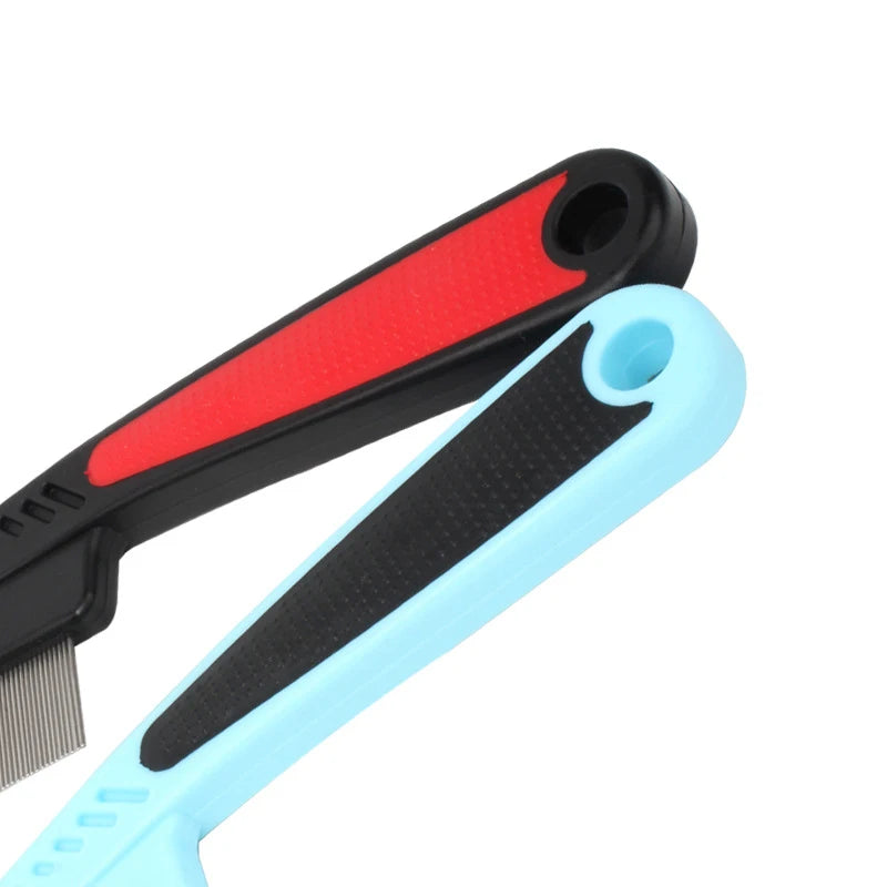 Pet Grooming Comb Durable Long-handled Pet Flea Comb Dog and cat dense tooth comb to remove lice Pet supplies Pet comb