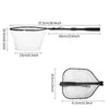 Fishing Tool Kit Durable Silicone Mesh Fishing Net Muti-Function Catch and Release Lightweight Portable Landing Net with Handle