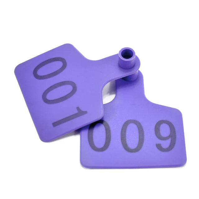 Customized Farm Animal Eartags, Cow Cattle Ear Tags, Plastic TPU Identification Label with Number for Pig Sheep, 20Pcs