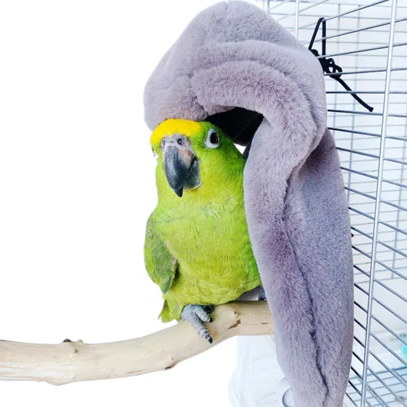 Warm Bird Hammock Shawl Nest Corner Parrot Blanket Windproof Pet Small Animal Hamster Hanging Tent Bird Cages Decoration