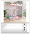 Cat Cage for Home Use, Indoor Pet Cat Large Space, Luxurious Small Cat House, Three-Story Multi-Cat Portable Assembly Empty Cage - Play Paws Toys