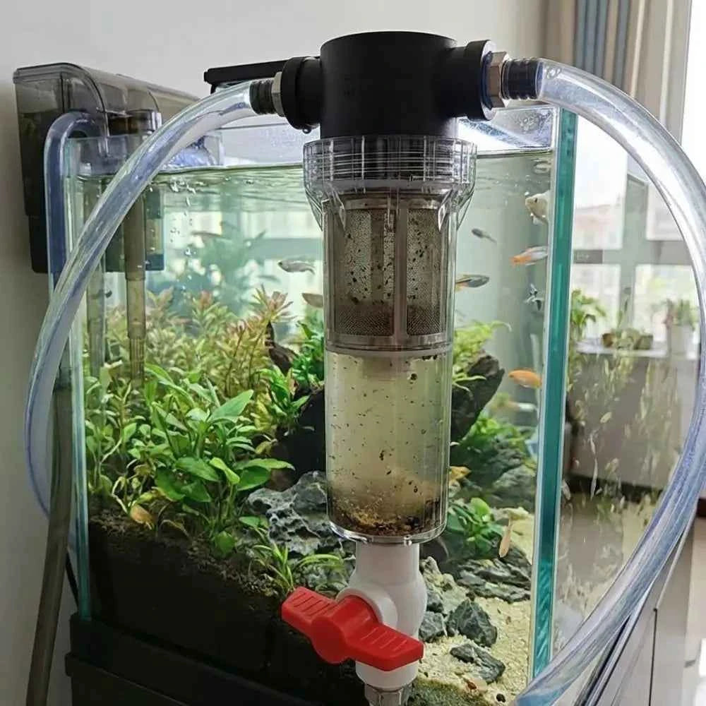1/2 3/4 Female Thread Aquarium Feces Separator Stainless Steel Filter Screen Precision Filtration Sediment Water Filter