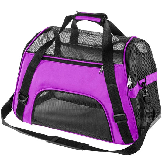 Pet Portable Foldable Four Sided Breathable Mesh Pet Bag Cat and Dog One Shoulder Travel Bag Crossbody Handbag Backpack Cat Bag - Play Paws Toys