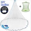 American Saltwater Fishing Cast Net for Bait Trap Fish 3/4/5/6/7/8/9/10ft Radius Casting Nets with Heavy Duty Zinc Sinker Weight