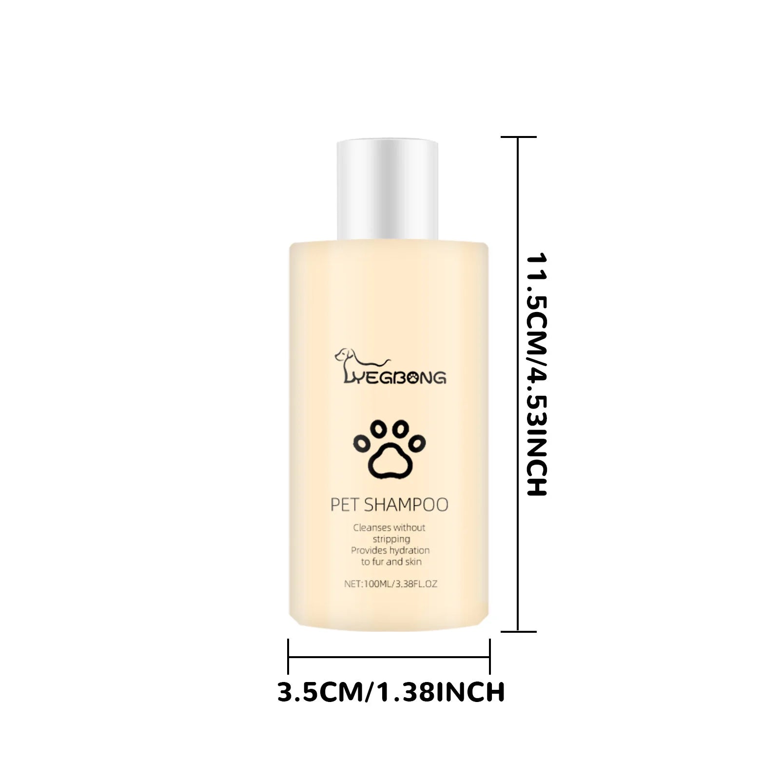 YEGBONG Dog Wash Shampoo: Flea & Mite Killer, Dirt Removal - Anti-Itch, Deodorizing & Moisturizing Formula for Softening Coat