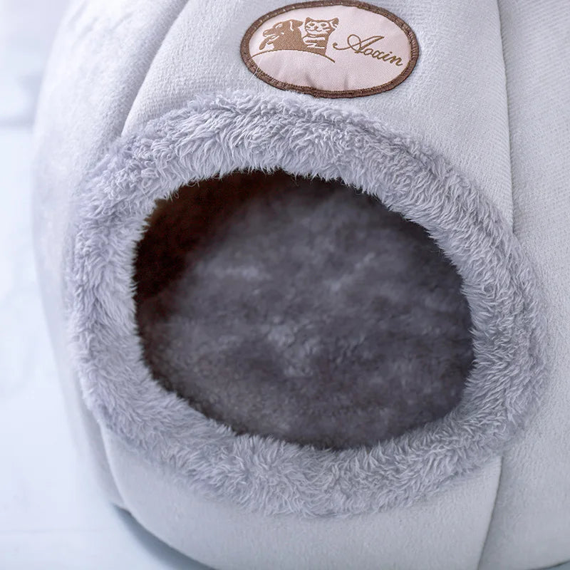 New Deep Sleep Comfort In Winter Cat Bed Iittle Mat Basket Small Dog House Products Pets Tent Cozy Cave Nest Indoor Cama Gato - Play Paws Toys