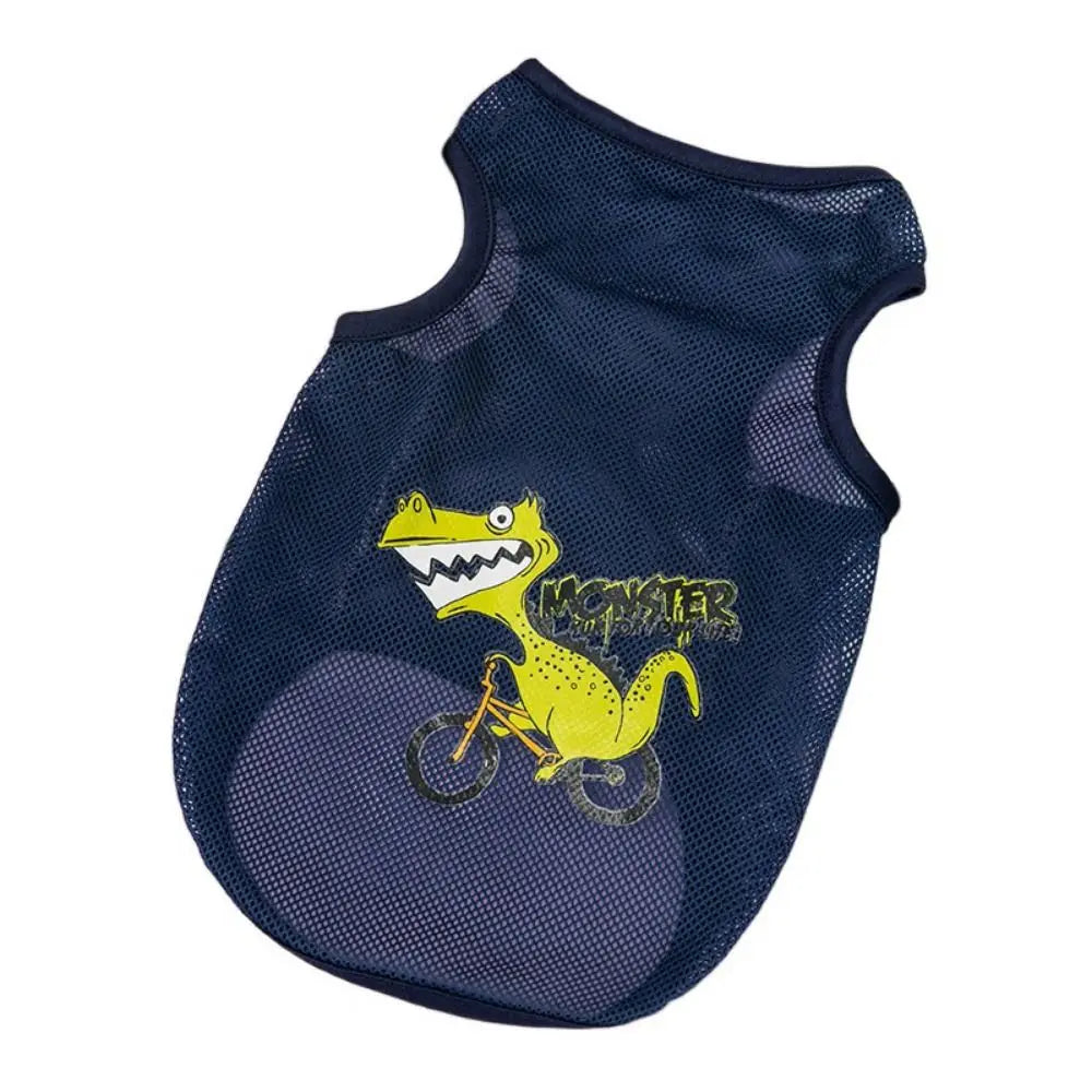 Cute Summer Polyester Fibre Cool Breathable Cat Costume Cat T-shirt Puppy Vest Dog Clothes