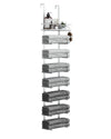 Hanging Towel Racks For Bathroom No Drill - 6-Tier Over The Door Bath Towel Storage Organizer For Small Bathrooms - Tiered Back