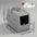 New Stainless Steel Cat Litter Box with Flip Cover Closed Design Easy to Clean Non-Slip Mat Indoor Cats Pet Supplies