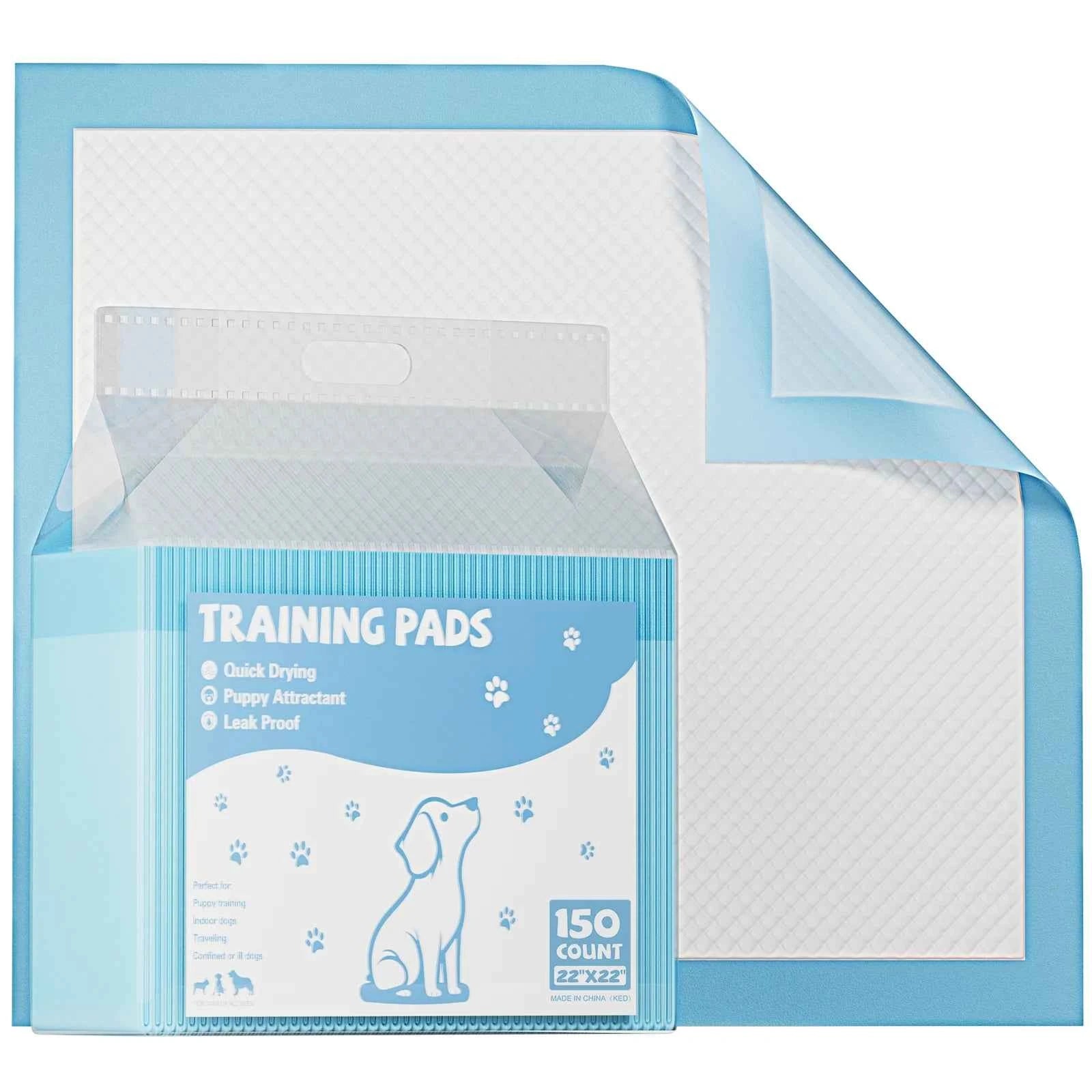 JHK 150 Count 22' X 22' Super Absorbency Disposable Underpads Leakproof Quick Drying Disposable Pads for Dogs Puppy Cat Pee Pads