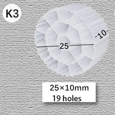 K1 K2 K3 K4 K5 Mbbr Aquarium Koi Pond Plastic Biochemical Filter Media Fluidized Bed Fish Tank Tumble Filter Accessories