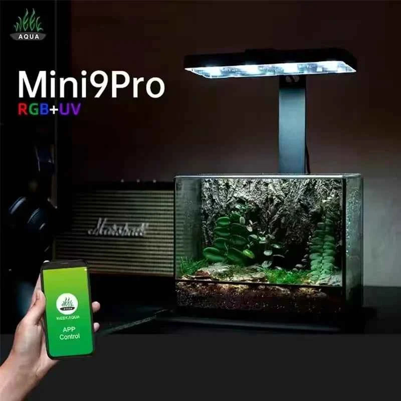 WEEK AQUA Mini 9 Pro  USB aquarium light Plant Grow Full spectrum LED Ecology Microlandscape light Nano aquarium light
