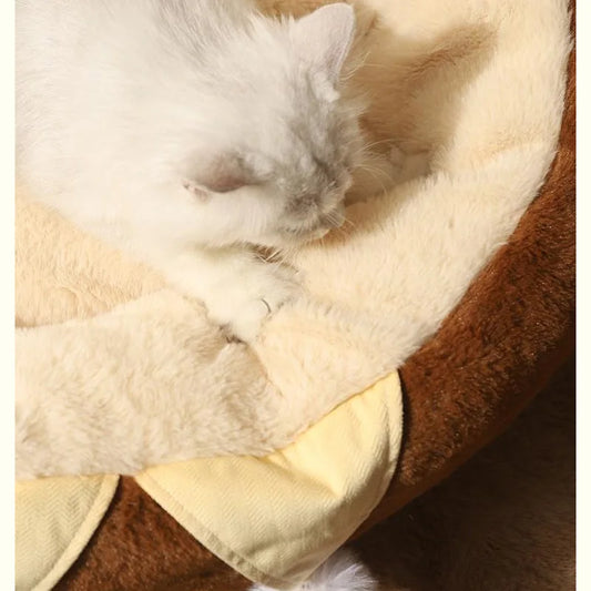 HOOPET Cats Sofa Dogs Bed Round Cat Pad Mattress Winter Warm Deep Sleep Cushion Soft Cat House Dog Nest Pet Accessories - Play Paws Toys