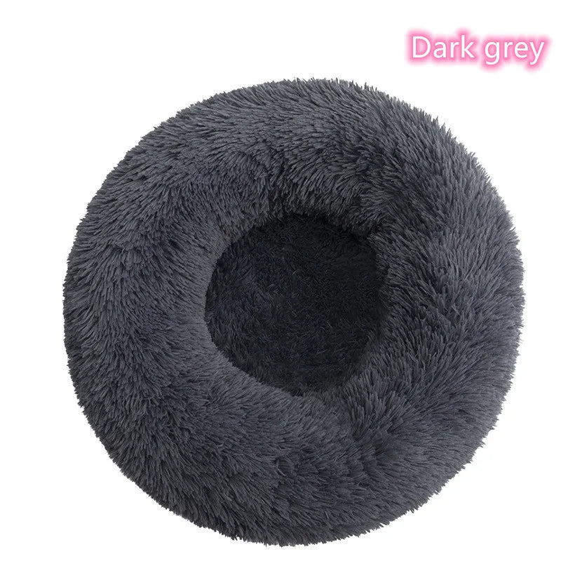 Super Soft Pet Cat Bed Plush Full Size Washable Calm Bed Donut Bed Comfortable Sleeping Artifact Suitable For Winter - Play Paws Toys