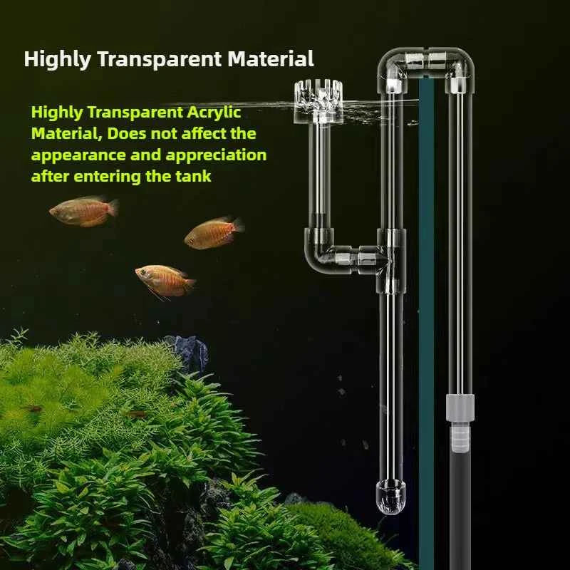 Aquarium Inlet Outlet Lily Pipe DIY Clear Acrylic Water Skimmer Inflow Outflow Fish Tank Filter Accessories Fishbowl Equipment