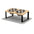 Elevated Cat Bowls with Food Mat 15° Tilted Stand Raised Cat Dishes for Food and Water Feeder 2 Stainless Steel Bowls for Cats