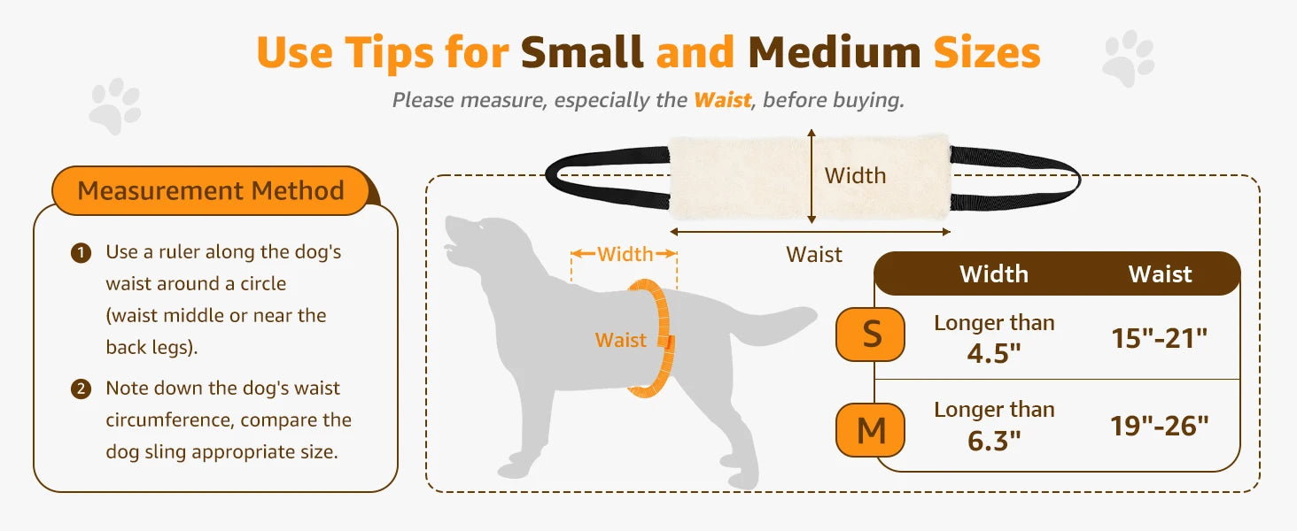 Dog Lift Harness Adjustable Dog Sling for Back Legs Support Rehab Harness for Weak Rear Legs Pet Aid Assist Tool For Elderly Dog