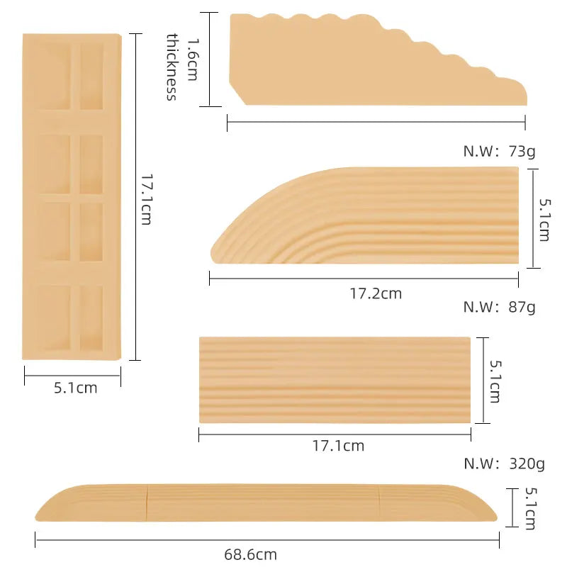Anti-Slip Threshold Door Step Ramp Kit for inteligent Robot Vacuum Cleaner Lightweight TPE Ramp for Wheelchairs