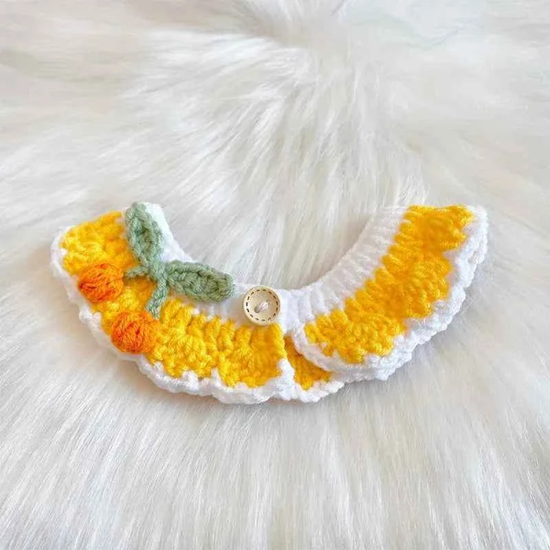 Crochet Pet Collar Cat Scarf Dog Scarf Cute Princess Style Handmade Pet Accessories Suitable for Small Dogs and Cats