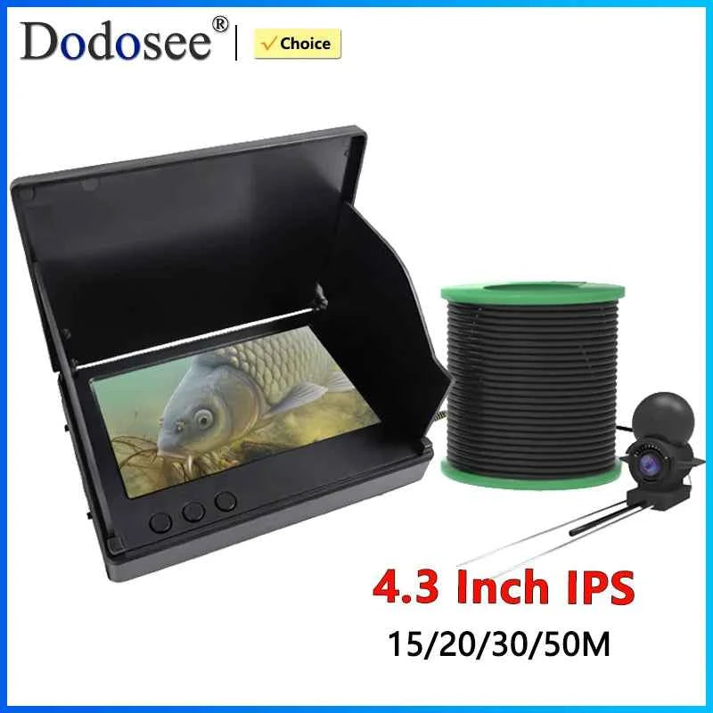 Dodosee Handheld 1080P 4.3'' LCD Fish Finder Portable Fish Depth Finder Water Underwater 220° Fishing Camera With Night Vision
