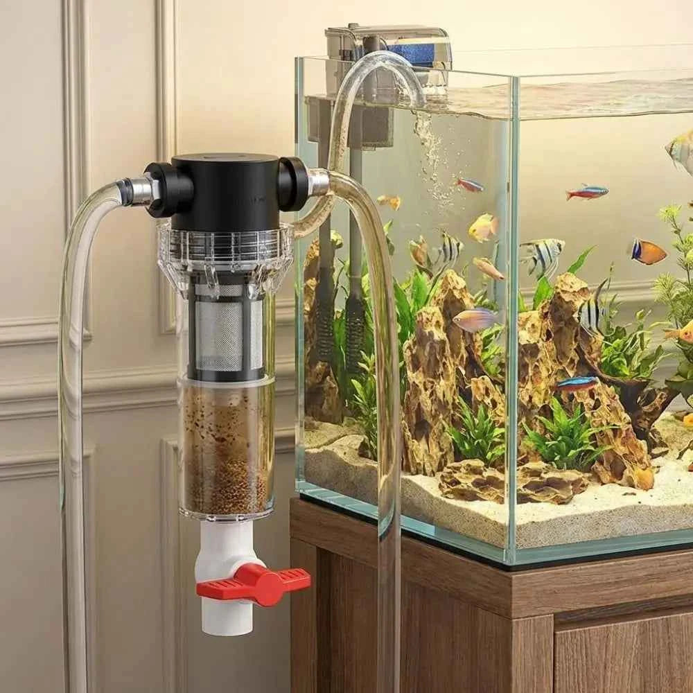 1/2 3/4 Female Thread Aquarium Feces Separator Precision Filtration Efficient Separation Fish Waste Collector High Flow Rate