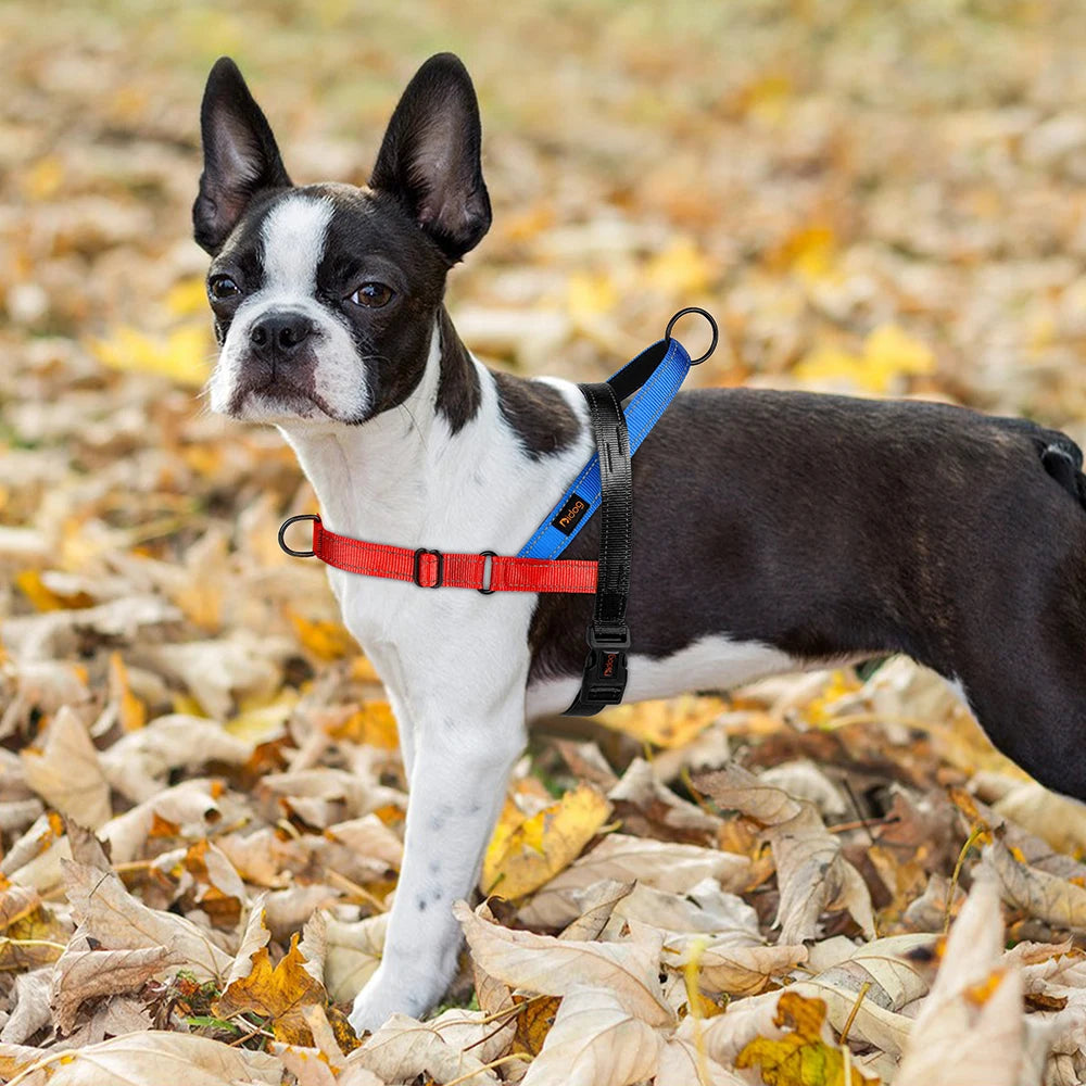 Reflective Nylon Dog Harness Adjustable Pet Dogs Training Harnesses No Pull Pet Pug Pitbull Walking Vest For Small Large Dogs