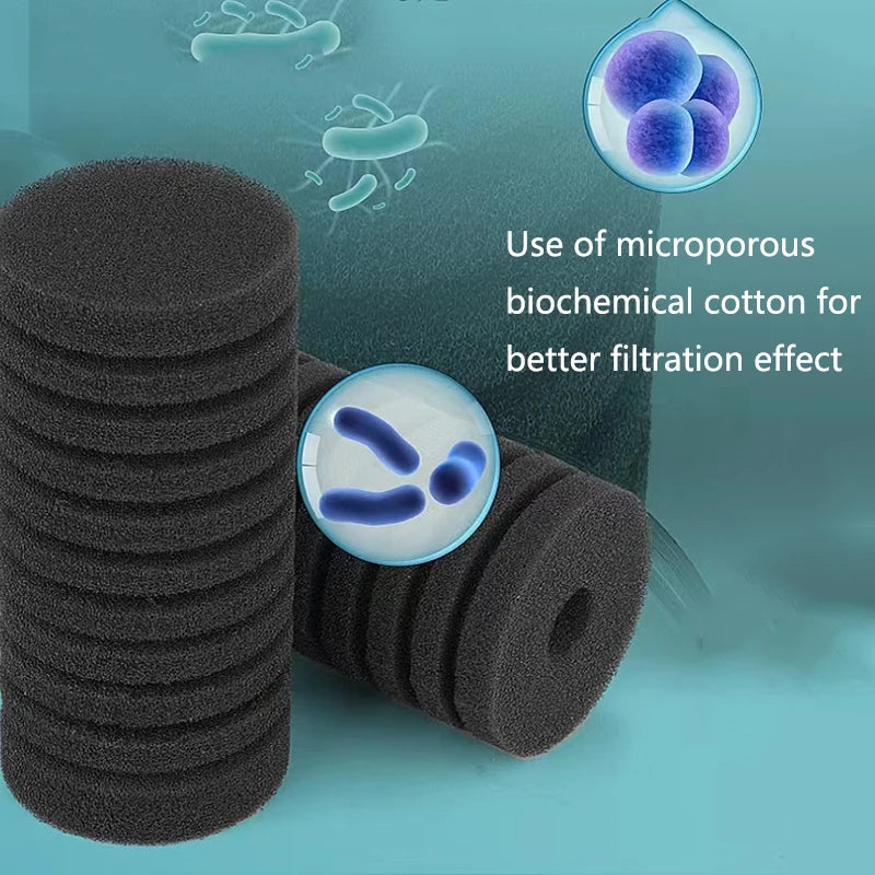 Black Aquarium Filter for Aquarium Fish Tank Air Pump Skimmer Biochemical Sponge Filter Aquarium Bio Filters Filtro Aquario