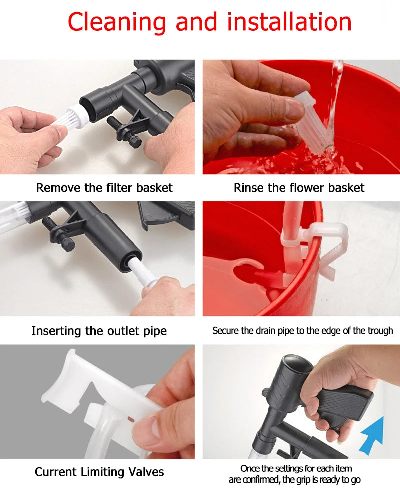 Aquarium Fish Tank Water Change Pump Aquarium Cleaning Tool Vacuum Water Changer Sand Gravel Cleaner Siphon Filter Pump Manual