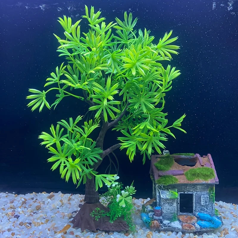 Simulation Water Glass Fish Tank Landscaping Decoration Imitation Water Plant tree Aquarium Ornament DIY Fish Tank Decor bigsize