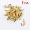 Rubber Maggots Fishing Bait Set with Hooks - Versatile Grub Lures for Bass,Trout,Crappie,Bluegill,Ideal for Freshwater Fishing