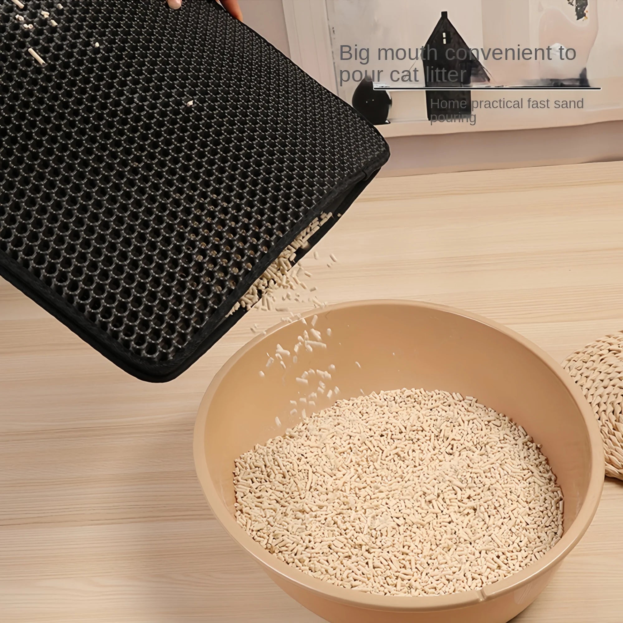Large size Cat Litter Mat Eva Double Layer Waterproof Cat Litter Mat Pet Litter Box Mat Pet Toilet Cat Mat Cat Toilet Mat - Play Paws Toys