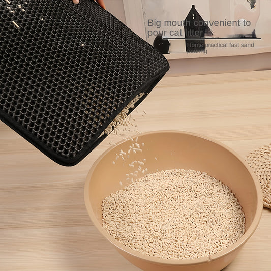 Large size Cat Litter Mat Eva Double Layer Waterproof Cat Litter Mat Pet Litter Box Mat Pet Toilet Cat Mat Cat Toilet Mat - Play Paws Toys