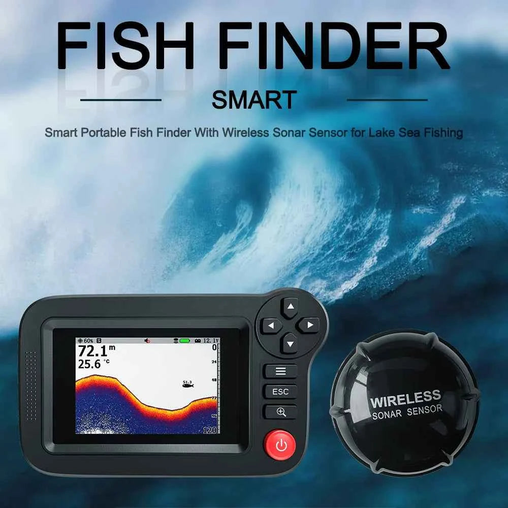 Smart Fish Finder - Portable Fish Finder and Depth Finder For Recreational Fishing From Dock, Shore Or Bank