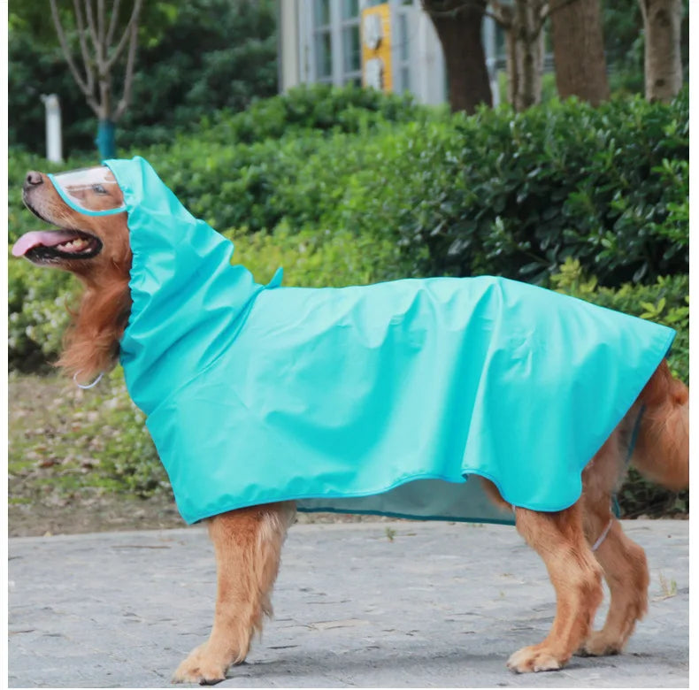 Teddy Cgi Golden Dog Clothes Egg Olk Man PU Waterproof Jacket Dog Raincoat Pet Supplies Waterproof Outdoor