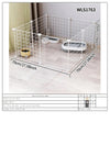 Pet Splicing Fence with Detachable Iron Mesh Gate, Isolation Barrier, Anti-Escape Gate, Indoor Fence, Easy to Assemble, Portable Cage - Play Paws Toys