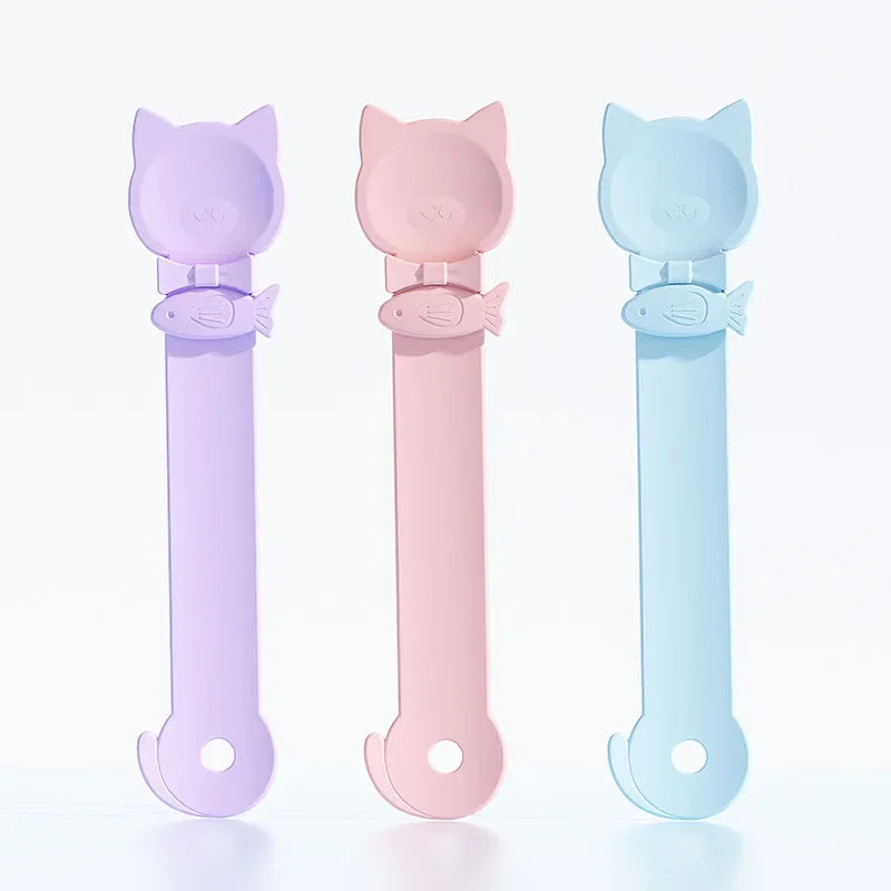 Cat Strip Feeder Spoon Long Handle Lickable Wet Food Feeder for Cats Pet Meat Mud Food Squeeze Dispense Spoon Pet Supplie