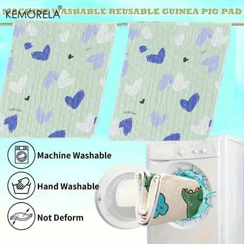 2pc Reusable Pet Cage Pad Wear Resistant And Washable Polyester Base Pad Suitable For Small Animals Such As Hamsters Rabbits