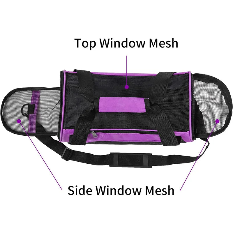 Cat Bags Portable Dog Carrier Bag Mesh Breathable Pet Puppy Travel Bags for Small Dogs Foldable Cats Handbag Bag Transport Bag - Play Paws Toys
