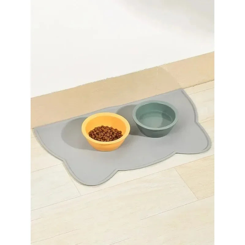 Silicone Pet Feeding Dog Cat Bowl Food Mat Non-Stick Waterproof Pet Food Feeding Pad Puppy Feeder Tray Water Cushion Placemat