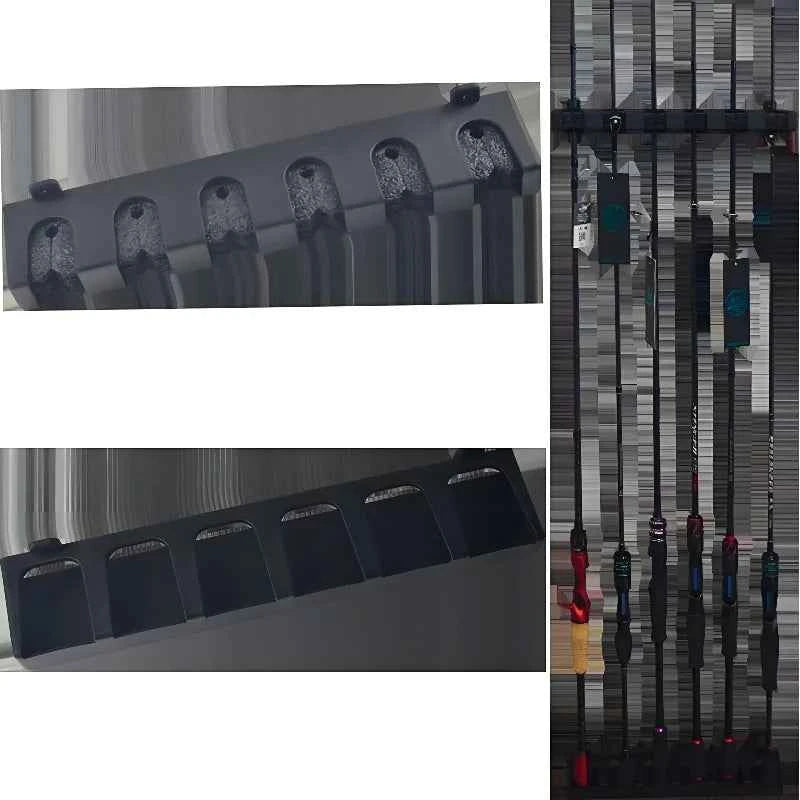 Easy-Install Fishing Rod Bracket Wall Mounted Foam Grip Storage Rack Fishing Tools Rod Holder Fishing Accessories Equipment
