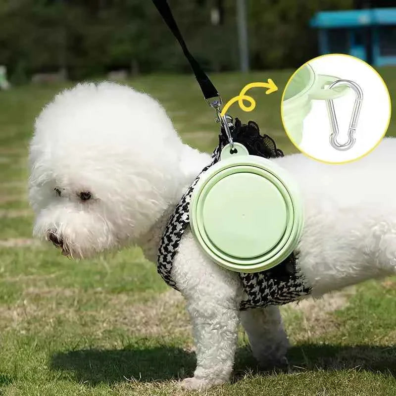Foldable Silicone Dog Bowl Pet Outdoor Travel Portable Folding Cat Food Water Large Capacity Container Feeding Bowl Pet Supplies