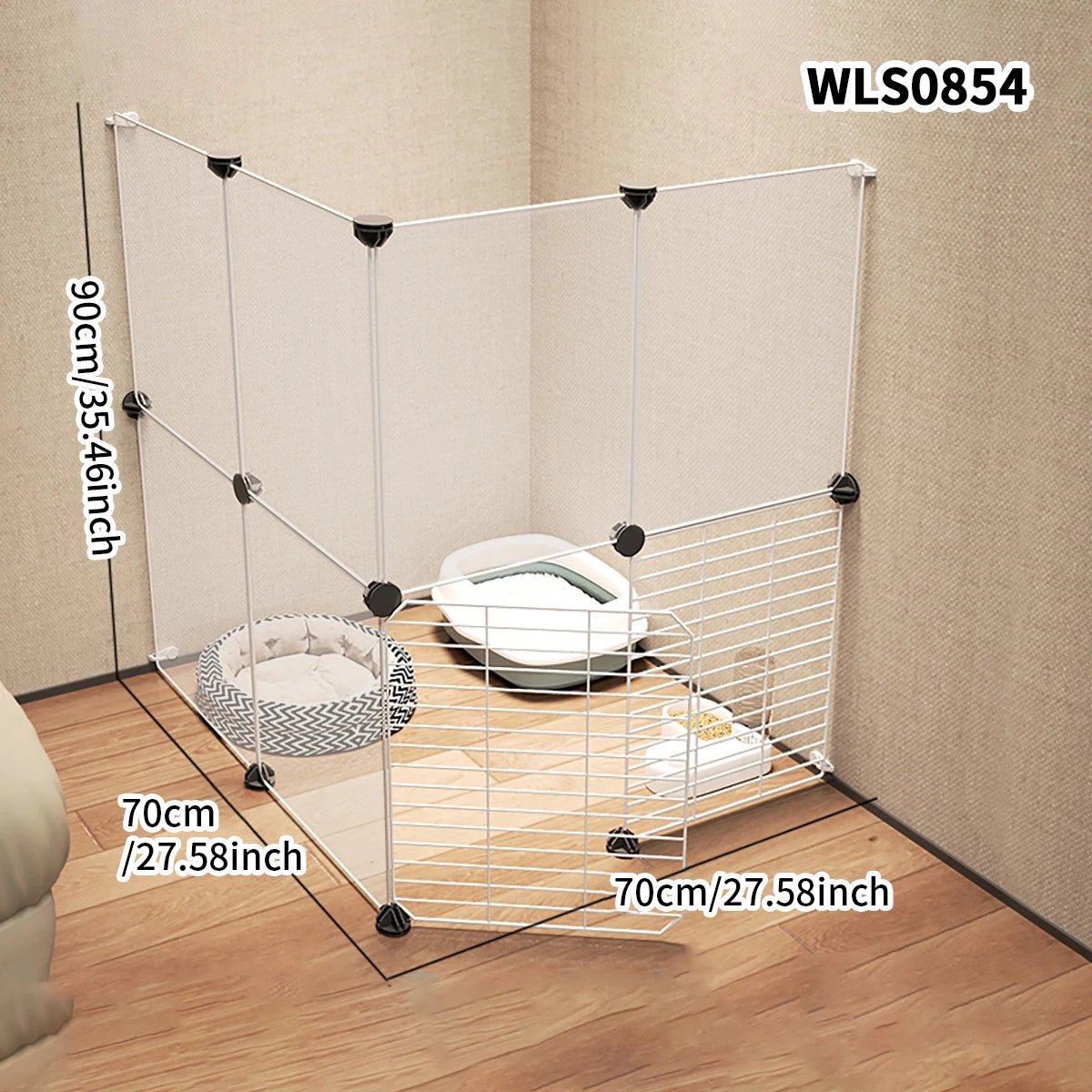 Pet Fence Kitten Isolation Door Dog Cage Kitten Guardrail Iron Small Size Dogs Teddy Indoor Kennel Home Rabbit Fence Cat Cage - Play Paws Toys