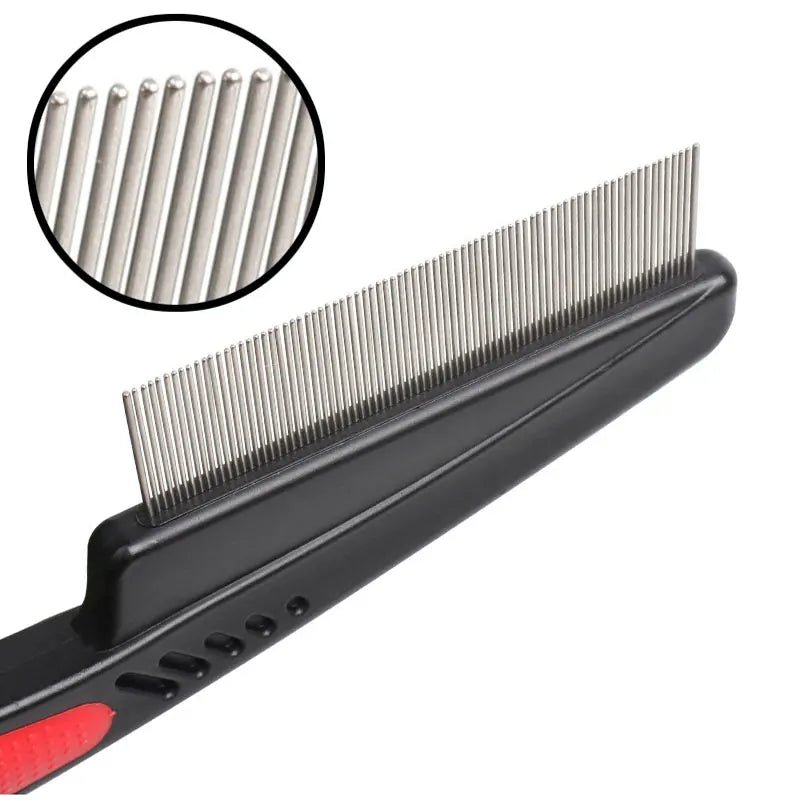 Pet Grooming Comb Durable Long-handled Pet Flea Comb Dog and cat dense tooth comb to remove lice Pet supplies Pet comb