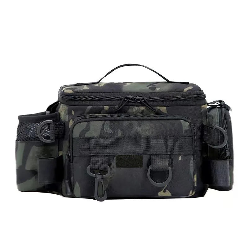 Fishing Gear Bag Waterproof Oxford Cloth Large Capacity Multi-Pocket Portable Fishing Accessories Organizer Waist Shoulder Pouch