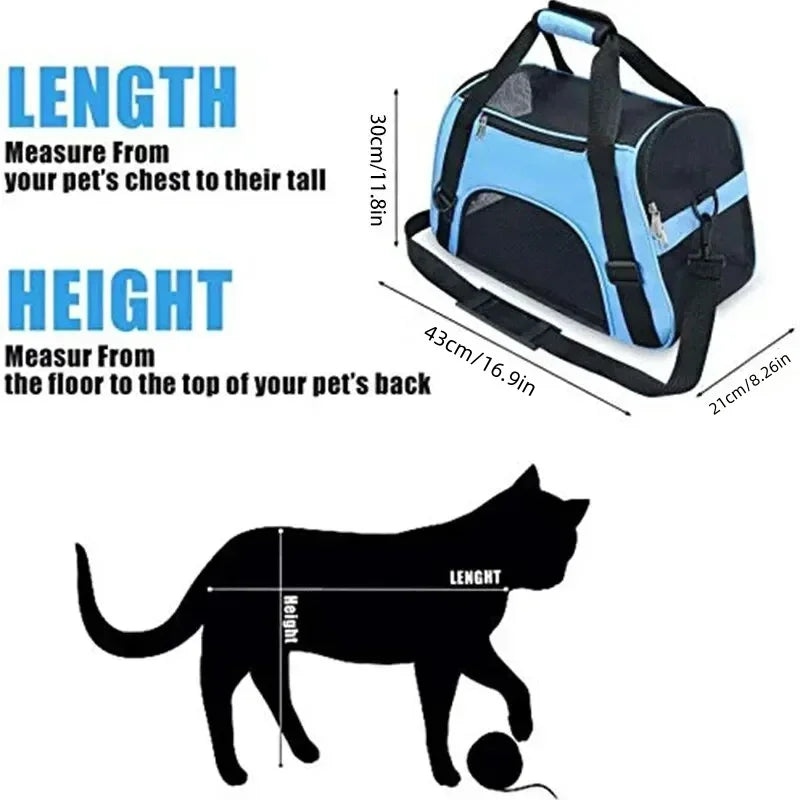 Pet Portable Foldable Four Sided Breathable Mesh Pet Bag Cat and Dog One Shoulder Travel Bag Crossbody Handbag Backpack Cat Bag - Play Paws Toys